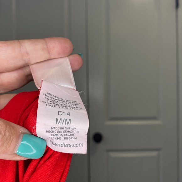 Red Wrap Dress - Picture 4 of 5